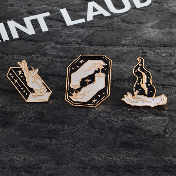 Magical Hands Bounding Witch Enamel Pins - Picture 6 of 8